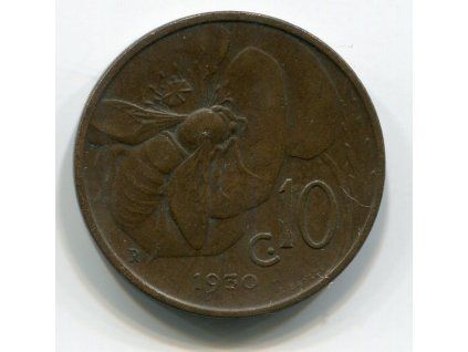 ITÁLIE. 10 centesimi 1930.