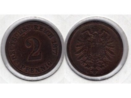 NĚMECKO. 2 Pfennig 1877/A.