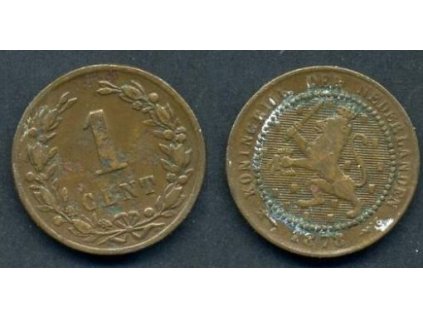 NIZOZEMÍ. 1 cent 1878.