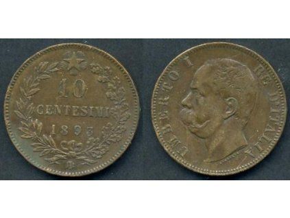 ITÁLIE. 10 centesimi 1893/BI