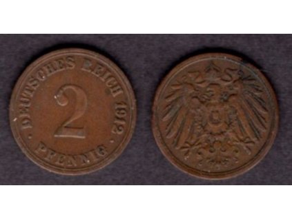 NĚMECKO. 2 Pfennig 1912/A.