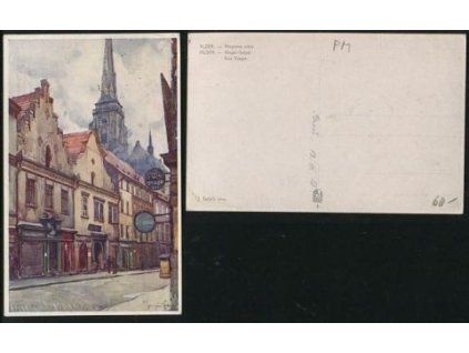 PLZEŇ. Riegrova ulice. 1921.