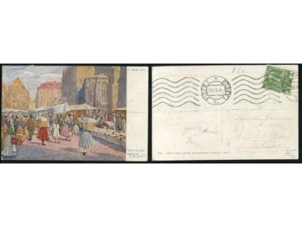 PLZEŇ. Trh v Plzni. 1914.
