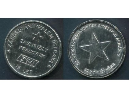 Medaile Zasloužilý pracovní Zásobování teplem Ostrava (ZTO).