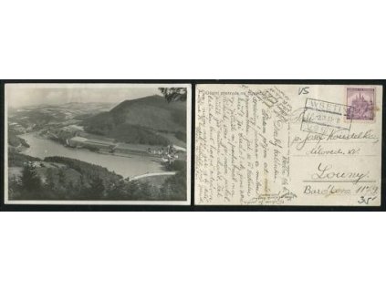 BYSTŘIČKA. Údolní přehrada. 1941.