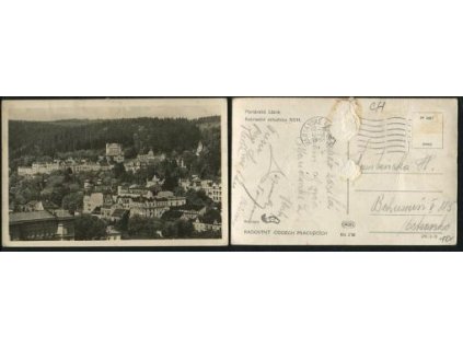 MARIÁNSKÉ LÁZNĚ. Rekreační středisko ROH. 1953.