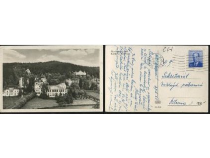 MARIÁNSKÉ LÁZNĚ. Kavárna Bellevue. 1953.