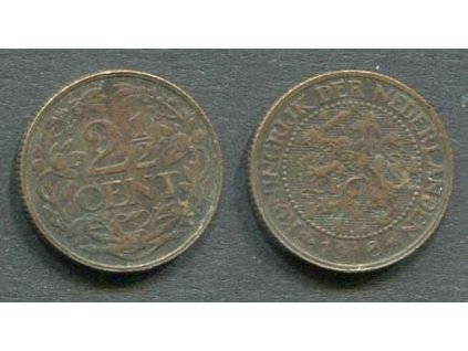 NIZOZEMÍ. 2 1/2 cent 1918. KM-150