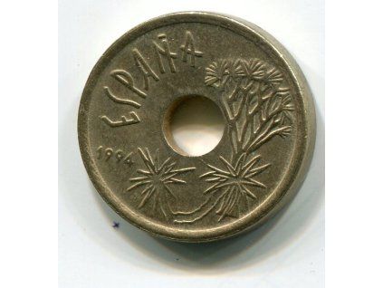 ŠPANĚLSKO. 25 Pesetas 1994. KM-933