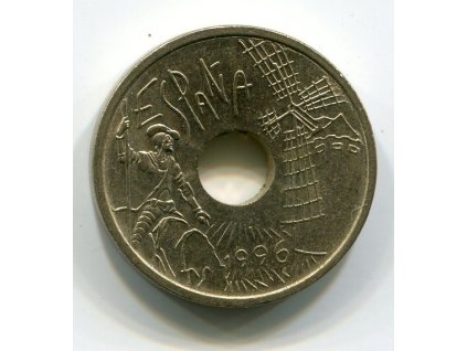 ŠPANĚLSKO. 25 pesetas 1996. KM-962