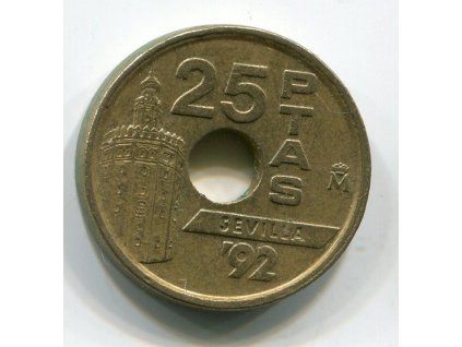 ŠPANĚLSKO. 25 pesetas 1992. KM-905