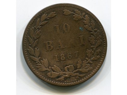 RUMUNSKO. 10 bani 1867 HAETON.