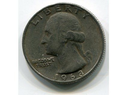 USA. 1/4 dollar 1968.