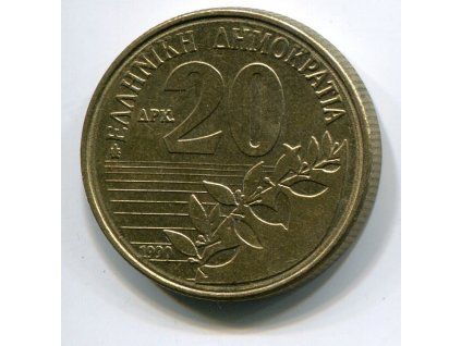 ŘECKO. 20 drachmes 1990.KM-154