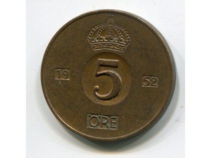 ŠVÉDSKO. 5 öre 1952.