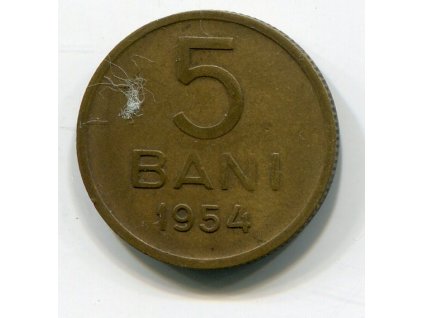 RUMUNSKO. 5 bani 1954.