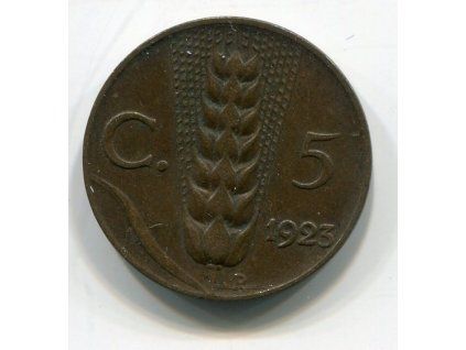 ITÁLIE. 5 centesimi 1923.