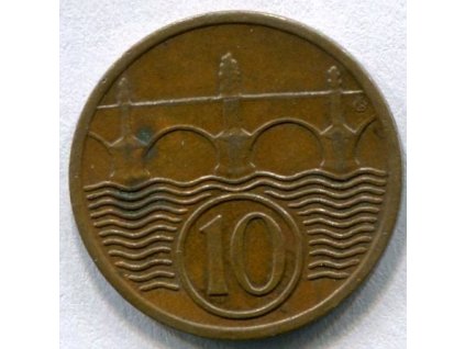 ČESKOSLOVENSKO. 10 haléřů 1938.