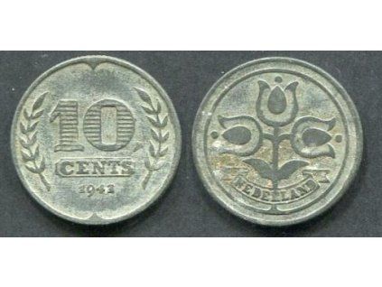 NIZOZEMÍ. 10 cents 1942