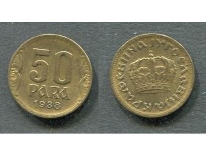 JUGOSLÁVIE. 50 para 1938. KM-18