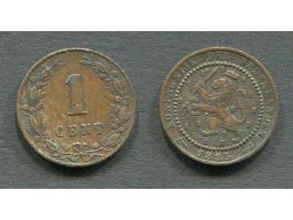 NIZOZEMÍ. 1 cent 1883. KM-107