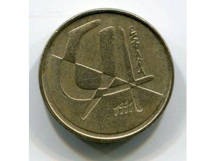 ŠPANĚLSKO. 5 pesetas 1991. KM-833
