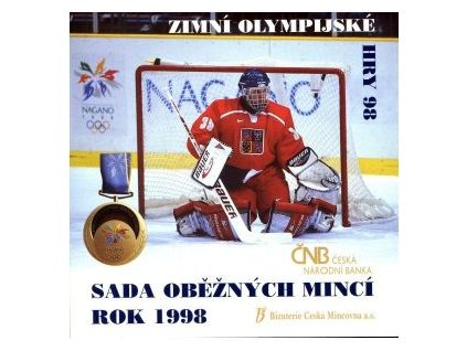ČESKO. Sada oběžných mincí 1998. Zimní olympijské hry Nagano - hokej. b.k.