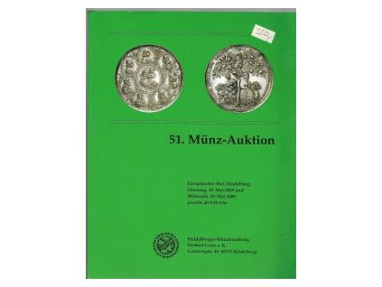 Aukční katalog firmy Heidelberger Munzhandlung, č. 51 / 19.-20.5.2009 - Mince.