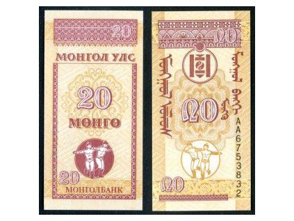 MONGOLSKO. 20 mongo (1993). Pi. 50.