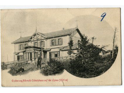 Lysá hora. Erzherzog Albrecht-Schutzhaus auf der Lyssa. 1911.