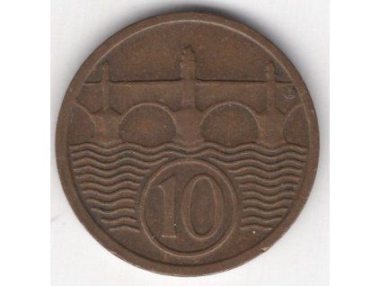 ČESKOSLOVENSKO. 10 haléřů 1934.