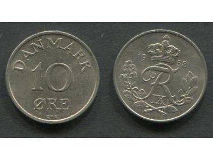 DÁNSKO. 10 öre 1958. KM-841.2