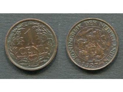 NIZOZEMÍ. 1 cent 1927. KM-152