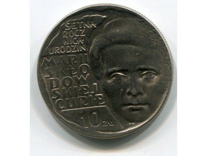 POLSKO. 10 złotych 1967. Marie Skłodowska-Curie.