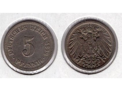 NĚMECKO. 5 Pfennig 1898/A.
