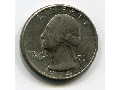 USA. 1/4 dollar 1974/D.