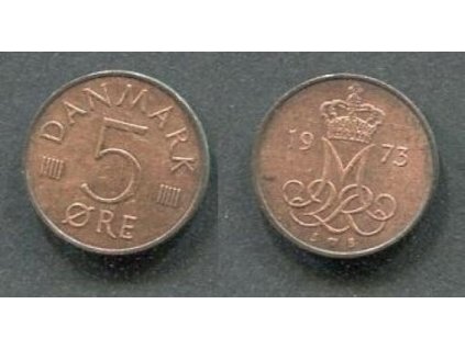 DÁNSKO. 5 öre 1973. KM-959-1