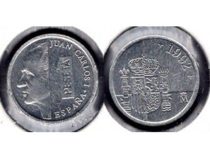 ŠPANĚLSKO. 1 peseta 1992. KM-832