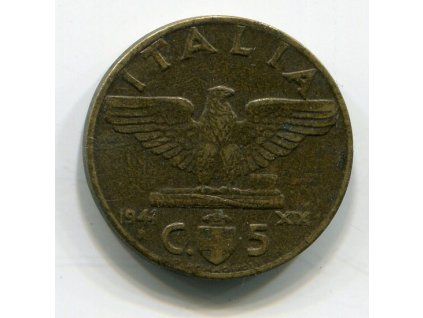 ITÁLIE. 5 centesimi 1941.