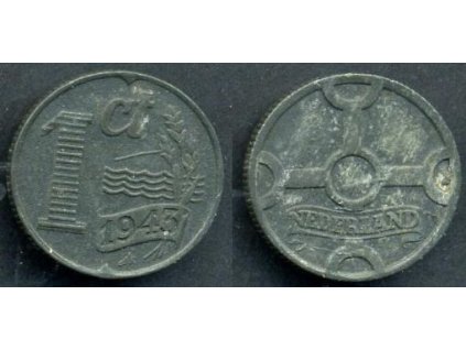 NIZOZEMÍ. 1 cent 1943.
