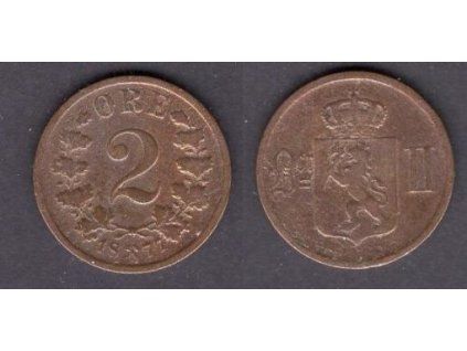 NORSKO. 2 öre 1877.