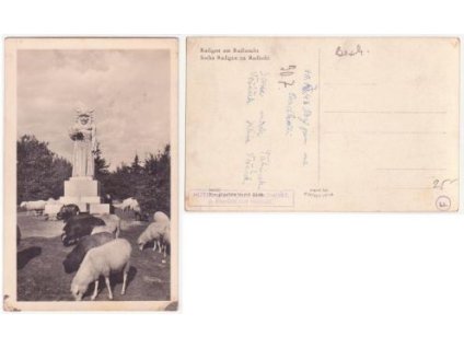 Pustevny. Socha Radigast na Radhošti. 1943