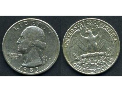 USA. 1/4 dollar 1985/P.