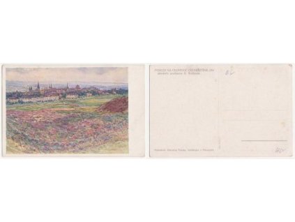 Olomouc. Pohled od Neřetína. Dle kresby profesora Karla Wellnera.