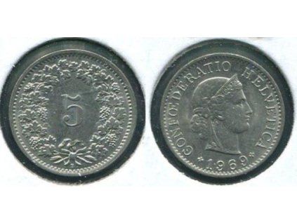 ŠVÝCARSKO. 5 rappen 1969/B.