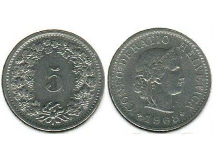 ŠVÝCARSKO. 5 rappen 1968/B.