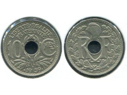 FRANCIE. 10 centimes 1939.