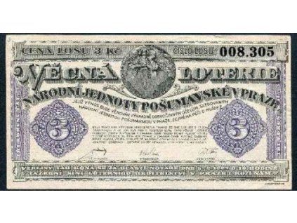 Národní jednota pošumavská v Praze. Věcná loterie. 1927.