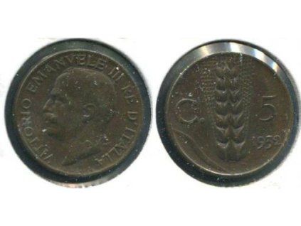ITÁLIE. 5 centesimi 1932.