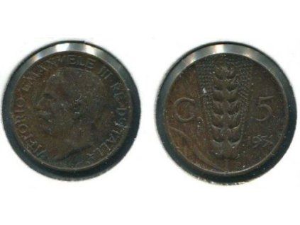 ITÁLIE. 5 centesimi 1931.